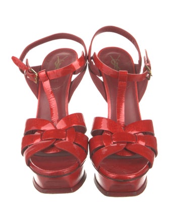 Yves Saint Laurent Leather T-Strap Sandals