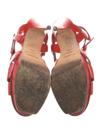 Yves Saint Laurent Leather T-Strap Sandals