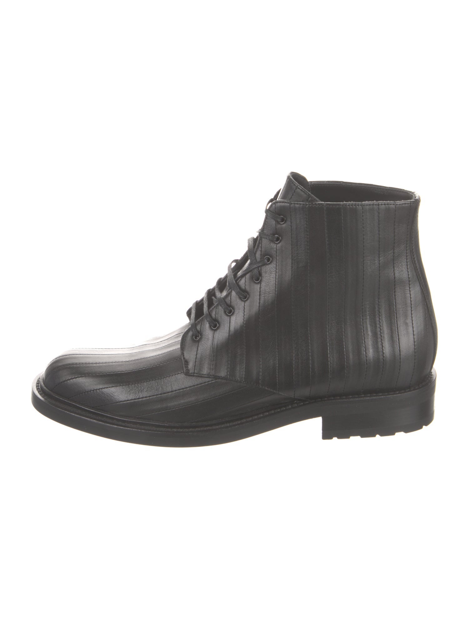 Yves Saint Laurent Leather Combat Boots