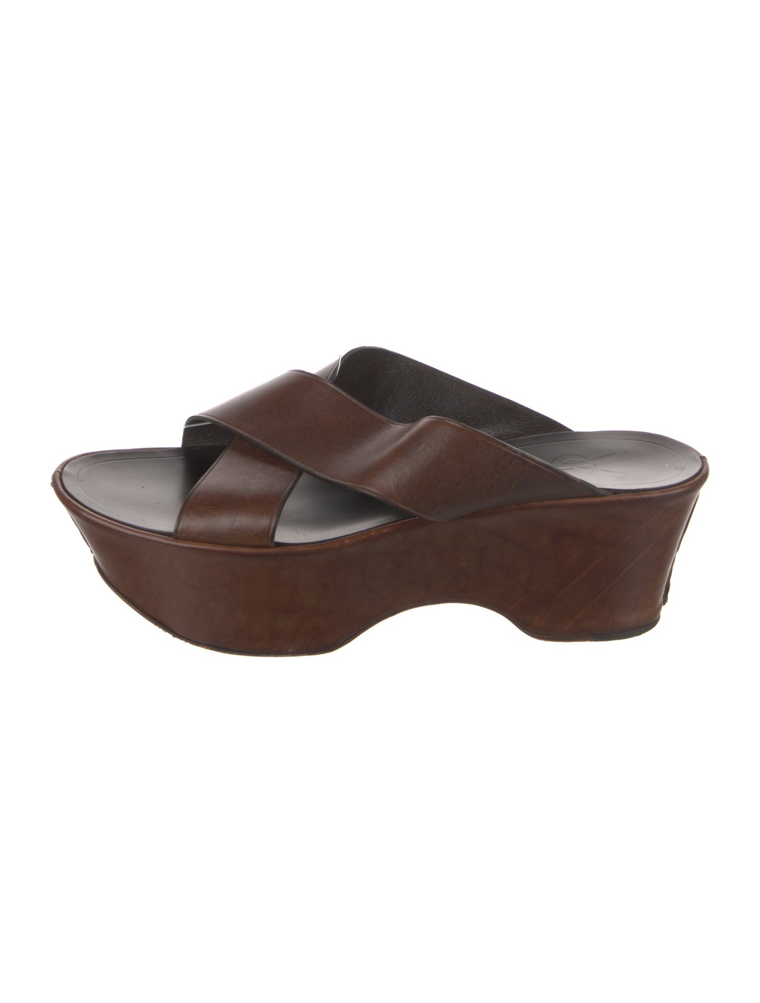 Yves Saint Laurent Leather Slides