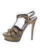 Yves Saint Laurent Leather T-Strap Sandals