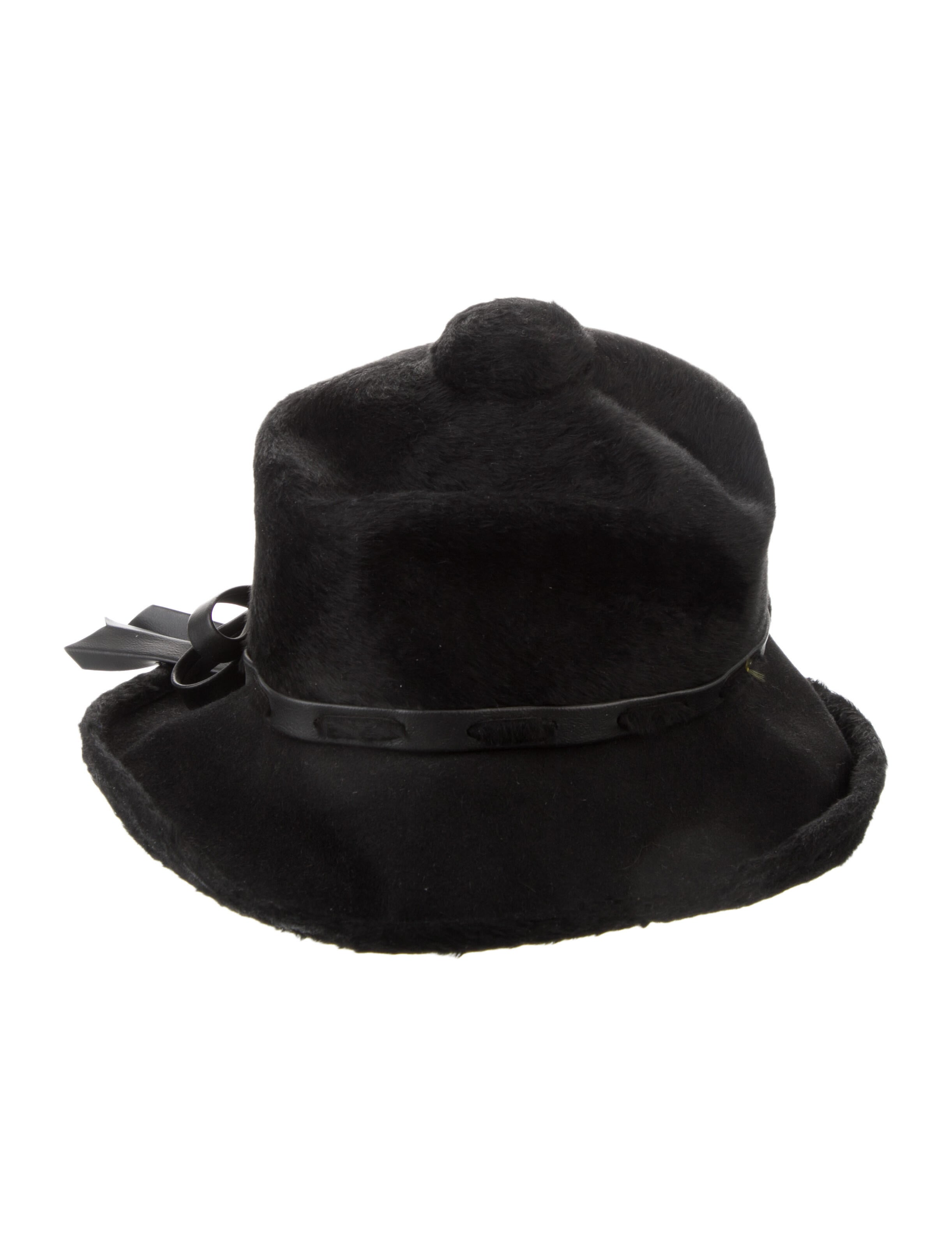 Yves Saint Laurent Leather Trim Hat