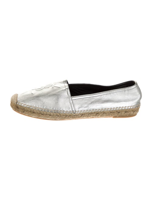 Saint Laurent Signature Logo Leather Espadrilles
