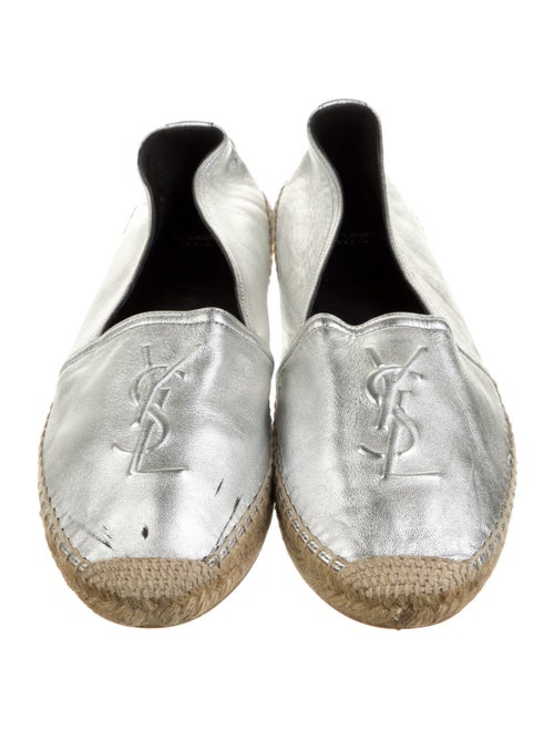 Saint Laurent Signature Logo Leather Espadrilles