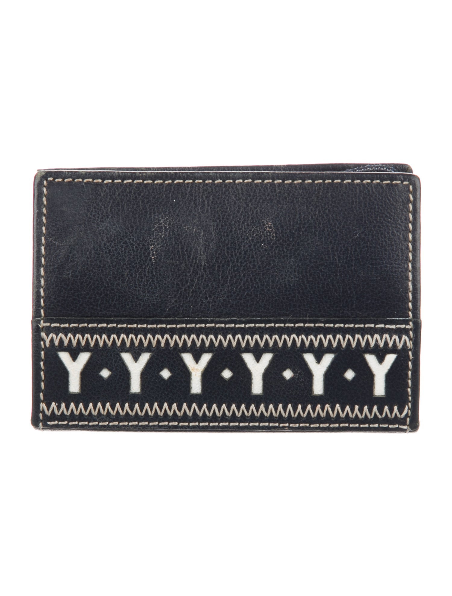 Yves Saint Laurent Leather Printed Card Holder