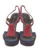 Yves Saint Laurent Suede T-Strap Sandals