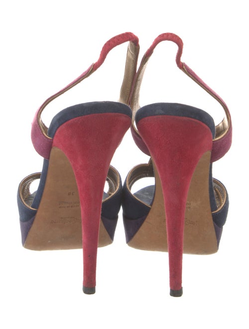 Yves Saint Laurent Suede T-Strap Sandals