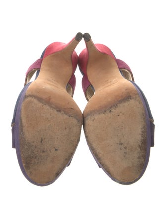 Yves Saint Laurent Suede T-Strap Sandals