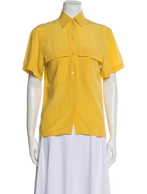 Yves Saint Laurent Short Sleeve Button-Up Top