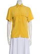 Yves Saint Laurent Short Sleeve Button-Up Top