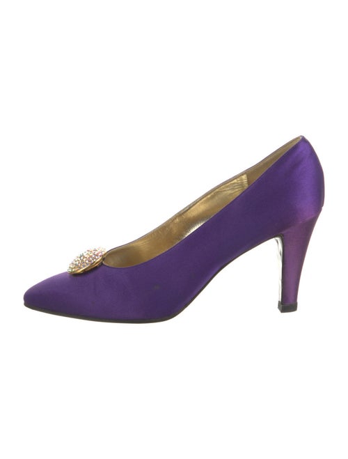 Yves Saint Laurent Satin Crystal Embellishments Pumps