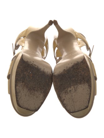 Saint Laurent Patent Leather T-Strap Sandals