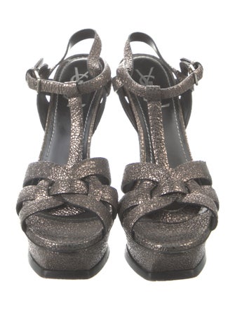 Yves Saint Laurent Leather T-Strap Sandals