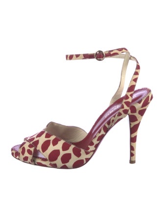Yves Saint Laurent Animal Print Sandals