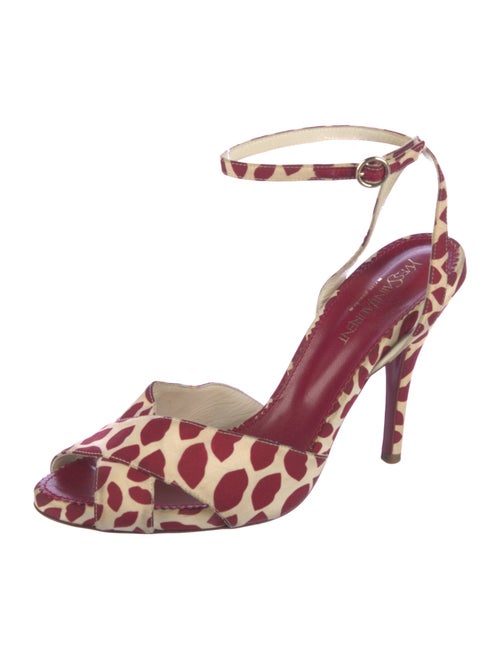 Yves Saint Laurent Animal Print Sandals