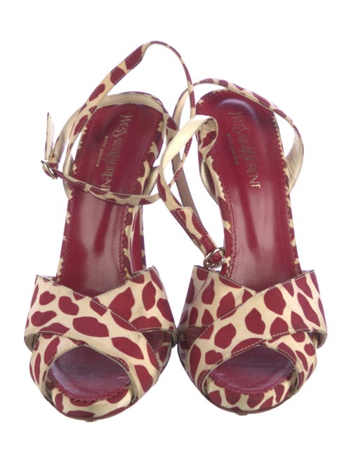 Yves Saint Laurent Animal Print Sandals