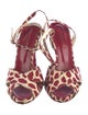 Yves Saint Laurent Animal Print Sandals