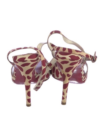 Yves Saint Laurent Animal Print Sandals