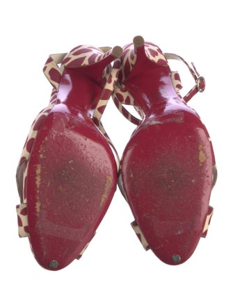 Yves Saint Laurent Animal Print Sandals