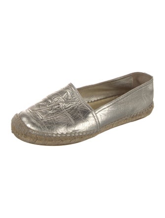 Yves Saint Laurent Leather Animal Print Espadrilles