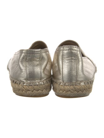 Yves Saint Laurent Leather Animal Print Espadrilles