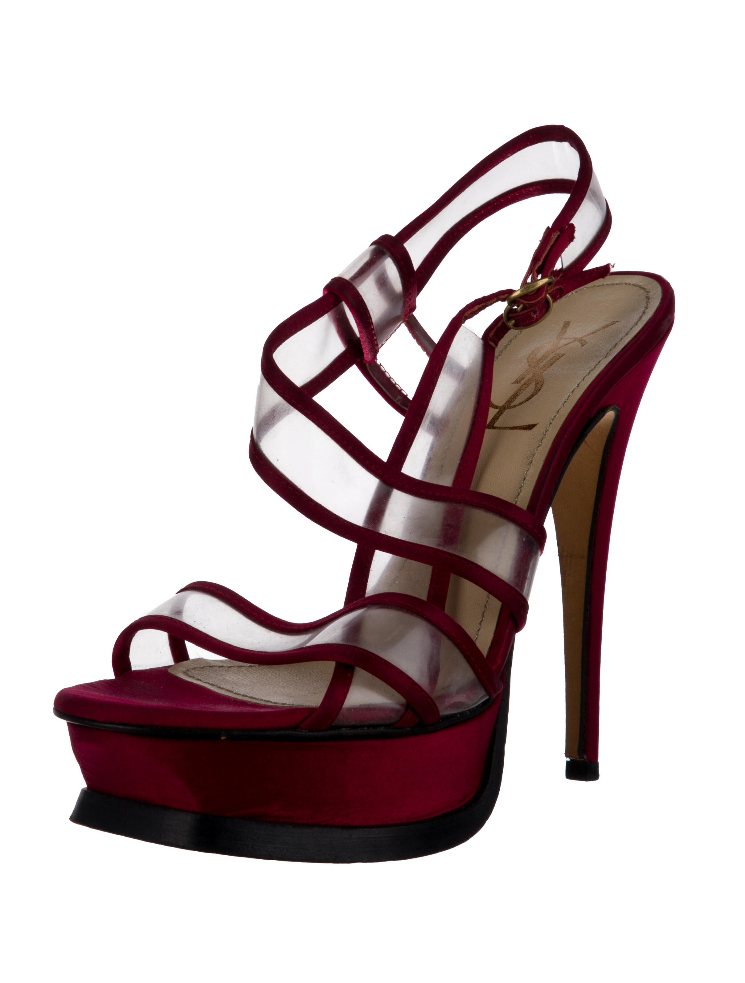 Yves Saint Laurent Satin Slingback Sandals