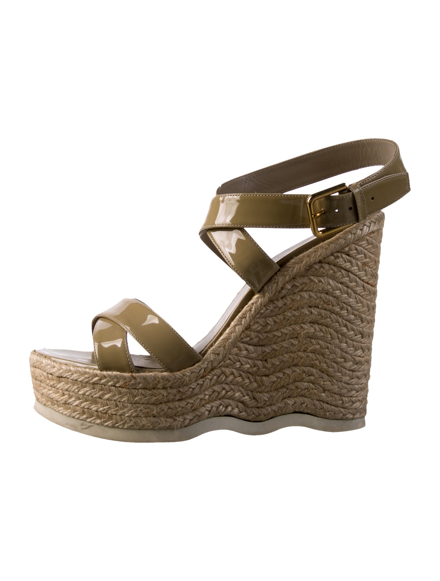 Yves Saint Laurent Patent Leather Espadrilles