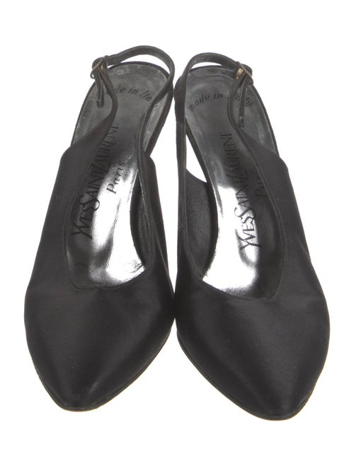 Yves Saint Laurent Satin Slingback Pumps