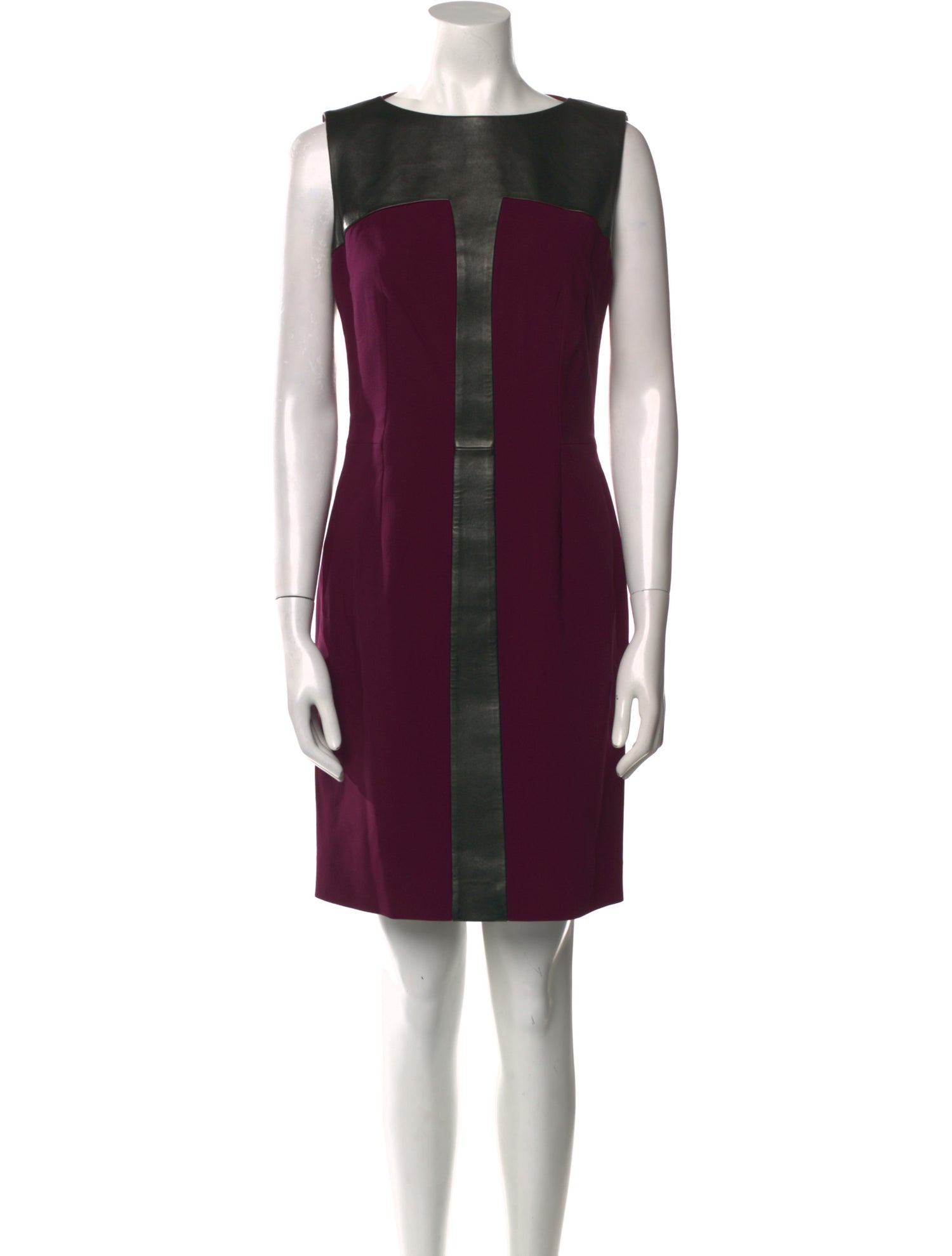 Yves Saint Laurent Leather Knee-Length Dress