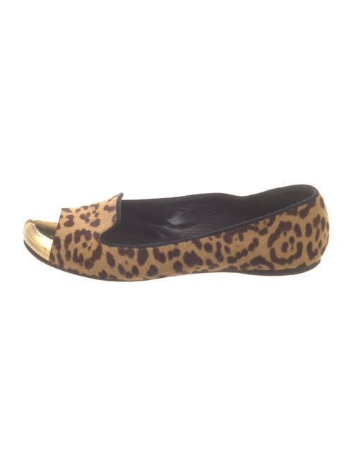Yves Saint Laurent Ponyhair Animal Print Flats