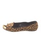 Yves Saint Laurent Ponyhair Animal Print Flats