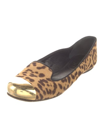Yves Saint Laurent Ponyhair Animal Print Flats