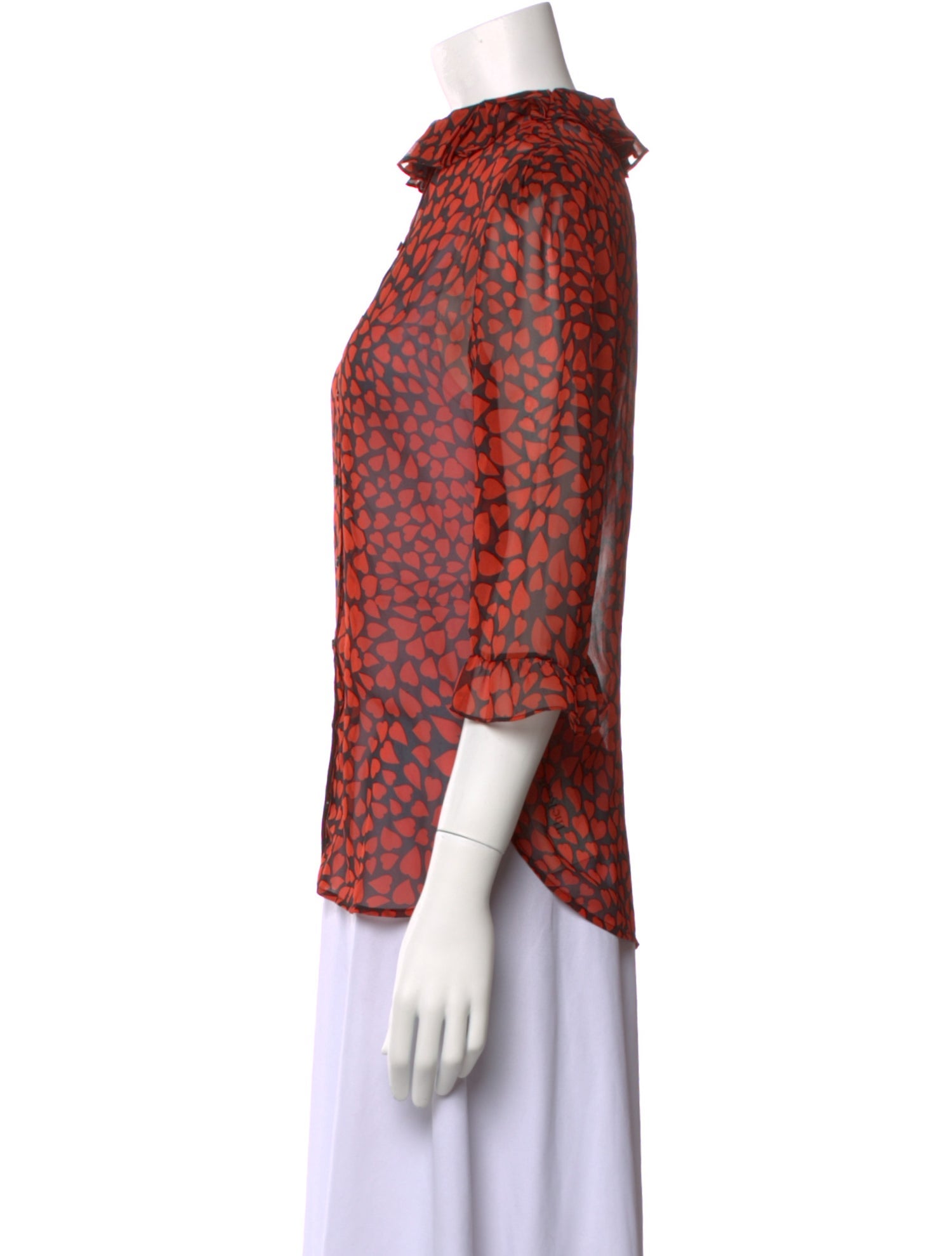 Yves Saint Laurent Silk Printed Blouse w/ Tags