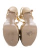 Yves Saint Laurent Suede T-Strap Sandals