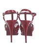 Yves Saint Laurent Patent Leather T-Strap Sandals