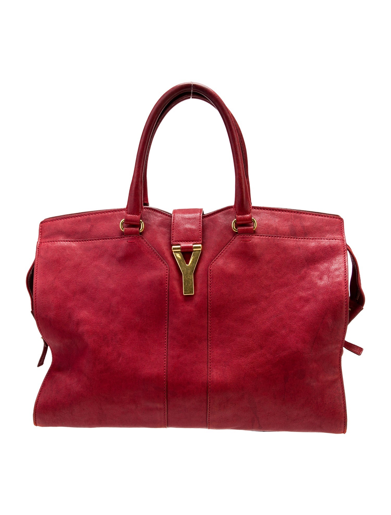 Yves Saint Laurent Leather Top Handle Bag Large Vintage