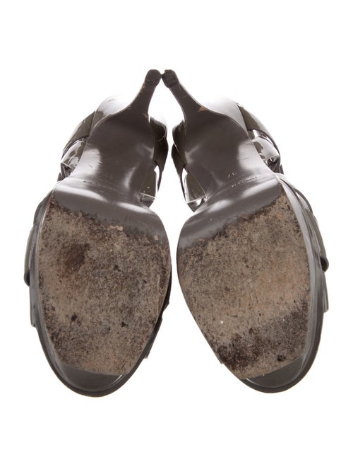 Yves Saint Laurent Patent Leather T-Strap Sandals