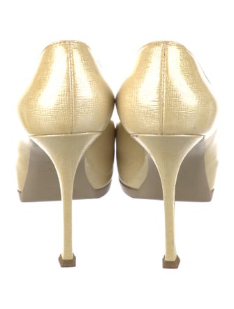Yves Saint Laurent Rive Gauche Patent Leather Pumps
