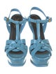 Yves Saint Laurent Patent Leather T-Strap Sandals