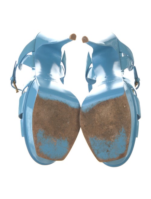 Yves Saint Laurent Patent Leather T-Strap Sandals