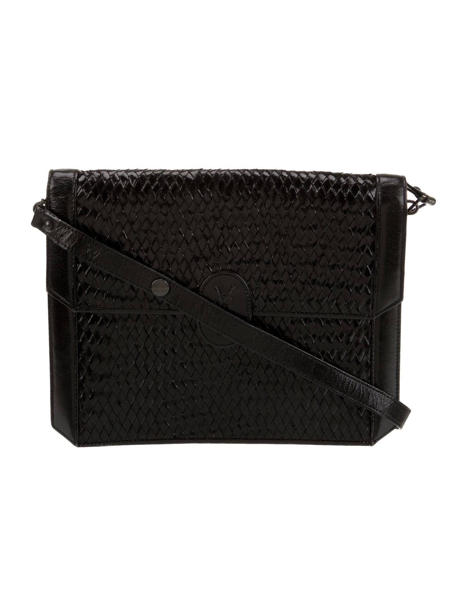 Yves Saint Laurent Leather Messenger Bag Vintage