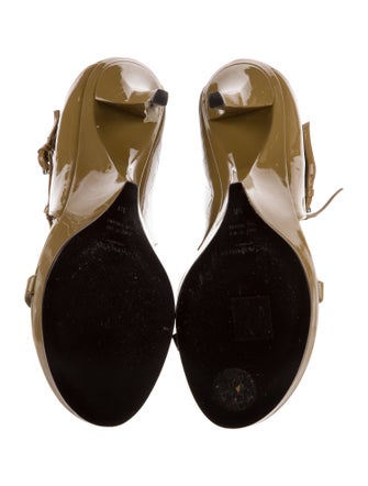 Yves Saint Laurent Patent Leather T-Strap Pumps