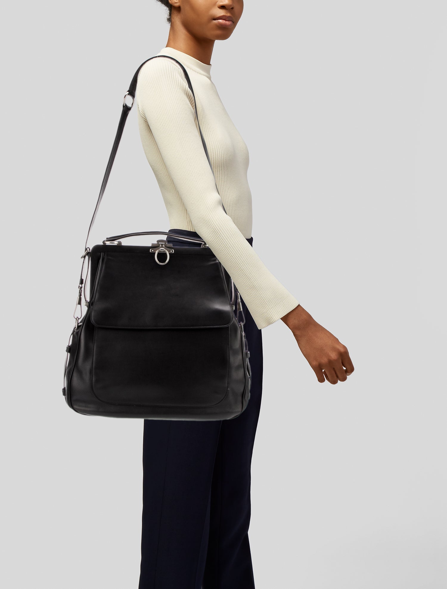 Yves Saint Laurent Leather Top Handle Bag