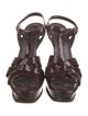 Yves Saint Laurent Patent Leather T-Strap Sandals