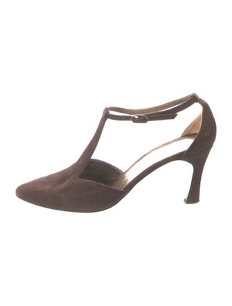 Yves Saint Laurent Suede T-Strap Pumps