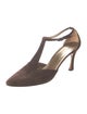 Yves Saint Laurent Suede T-Strap Pumps