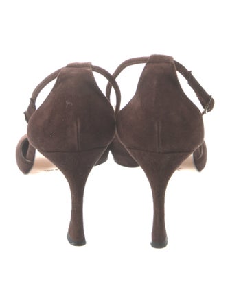 Yves Saint Laurent Suede T-Strap Pumps