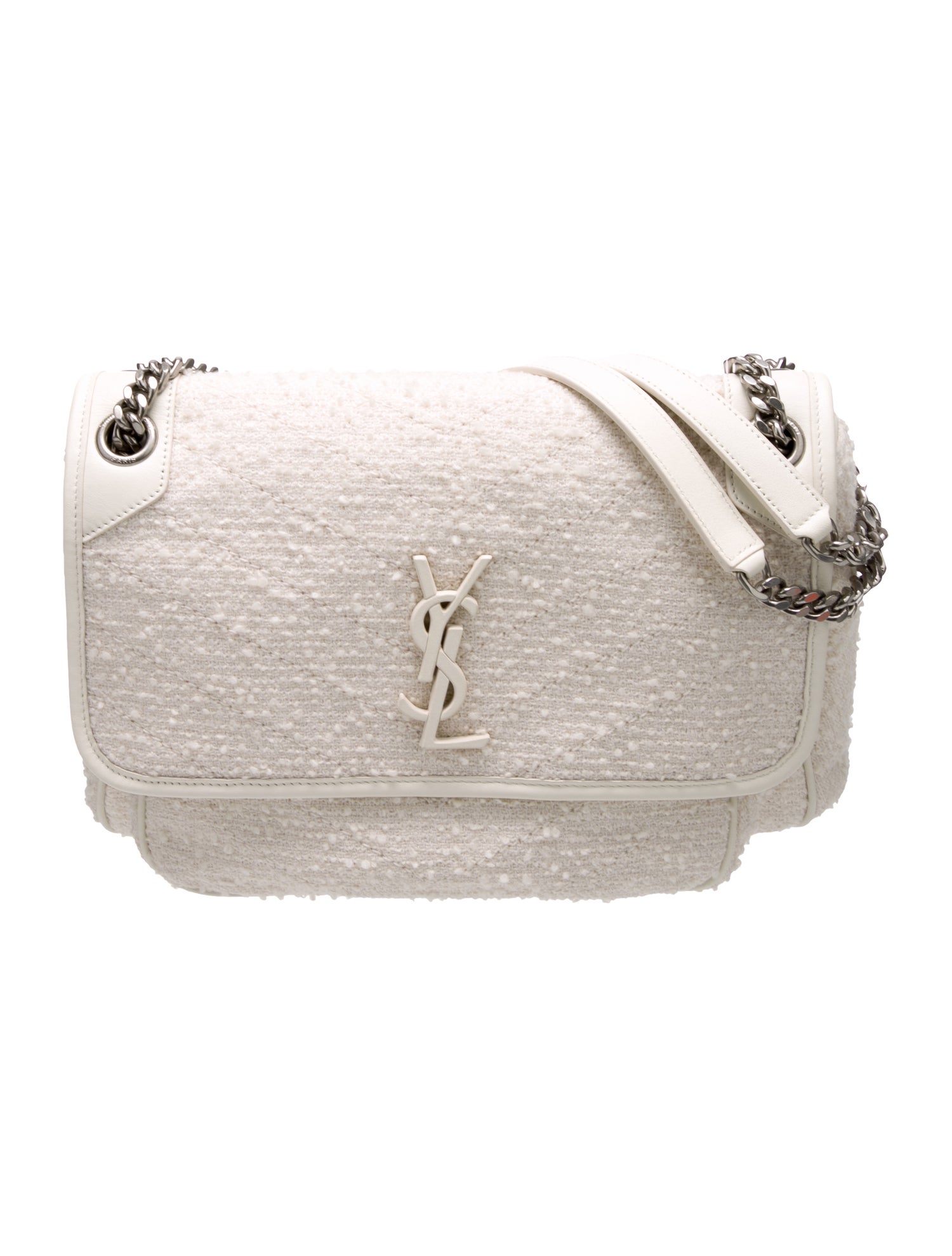 Saint Laurent Tweed Shoulder Bag