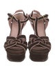 Yves Saint Laurent Leather T-Strap Sandals