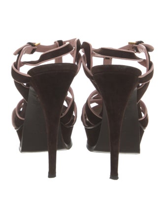 Yves Saint Laurent Leather T-Strap Sandals
